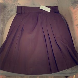 Molly B chocolate pleated skirt